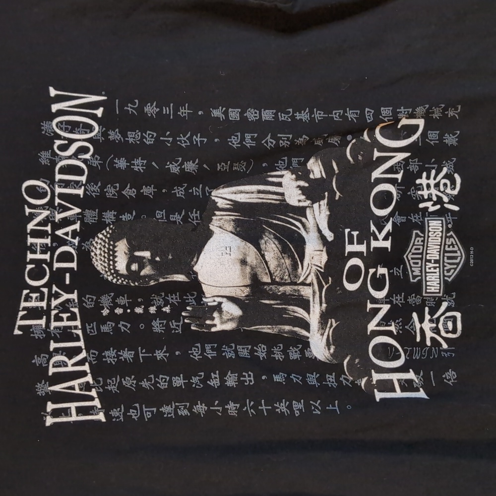 Harley Davidson Buddha Hong Kong long sleeve tee mens XL - Picture 2 of 5